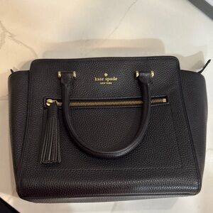Kate Spade Chester Street Allyn satchel bag in black pebbled leather